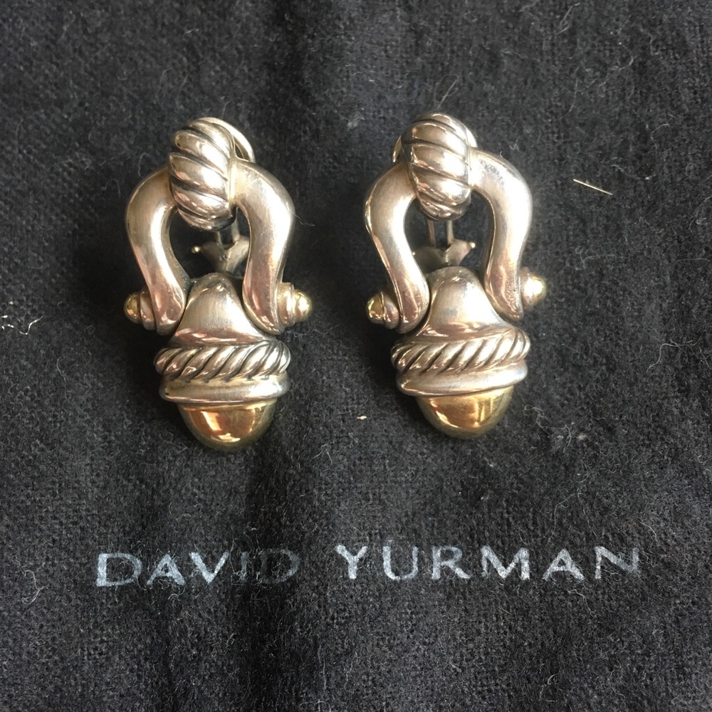 David Yurman Two Tone Earrings